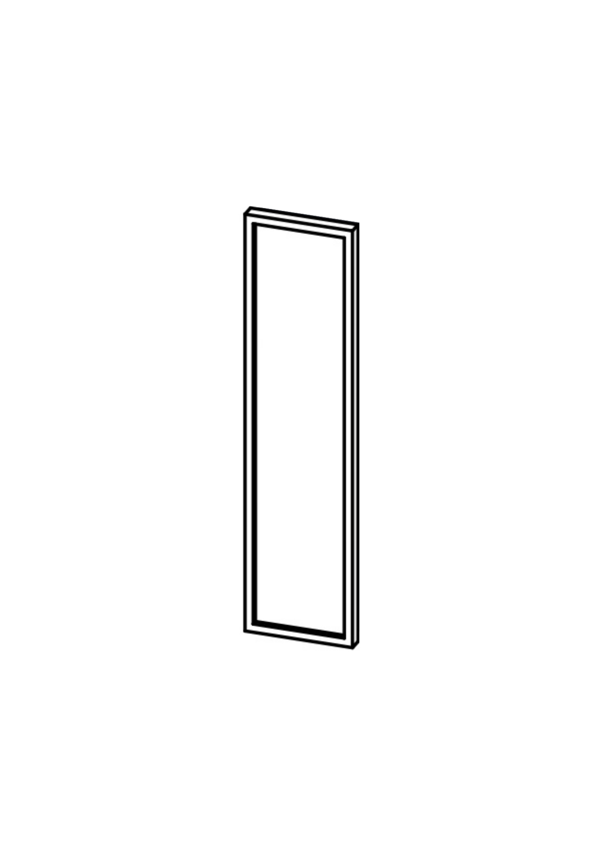 20x80 - Pull Out - Slim Shaker - Unpainted (Raw) - METOD, line drawing
