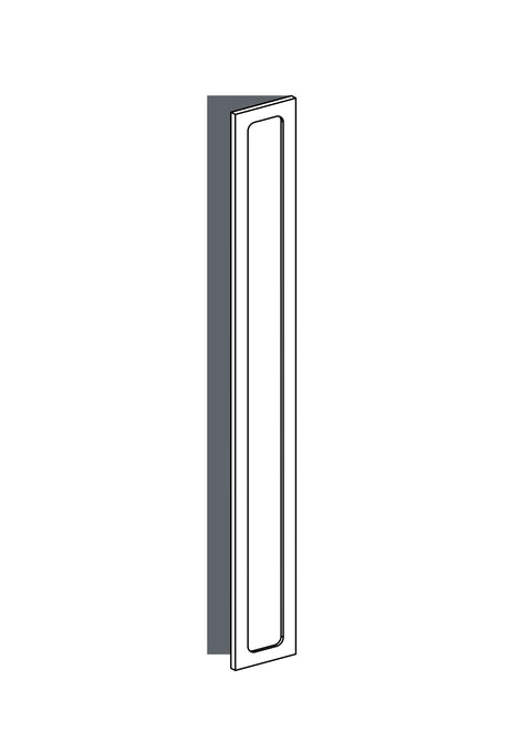 25x200 - Right Hung -Round Shaker - Unpainted (Raw) - PAX, line drawing