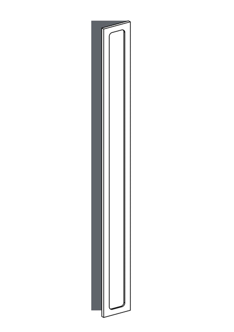 25x235 - Right Hung - Round Shaker - Painted (2Pac Poly) - PAX, line drawing