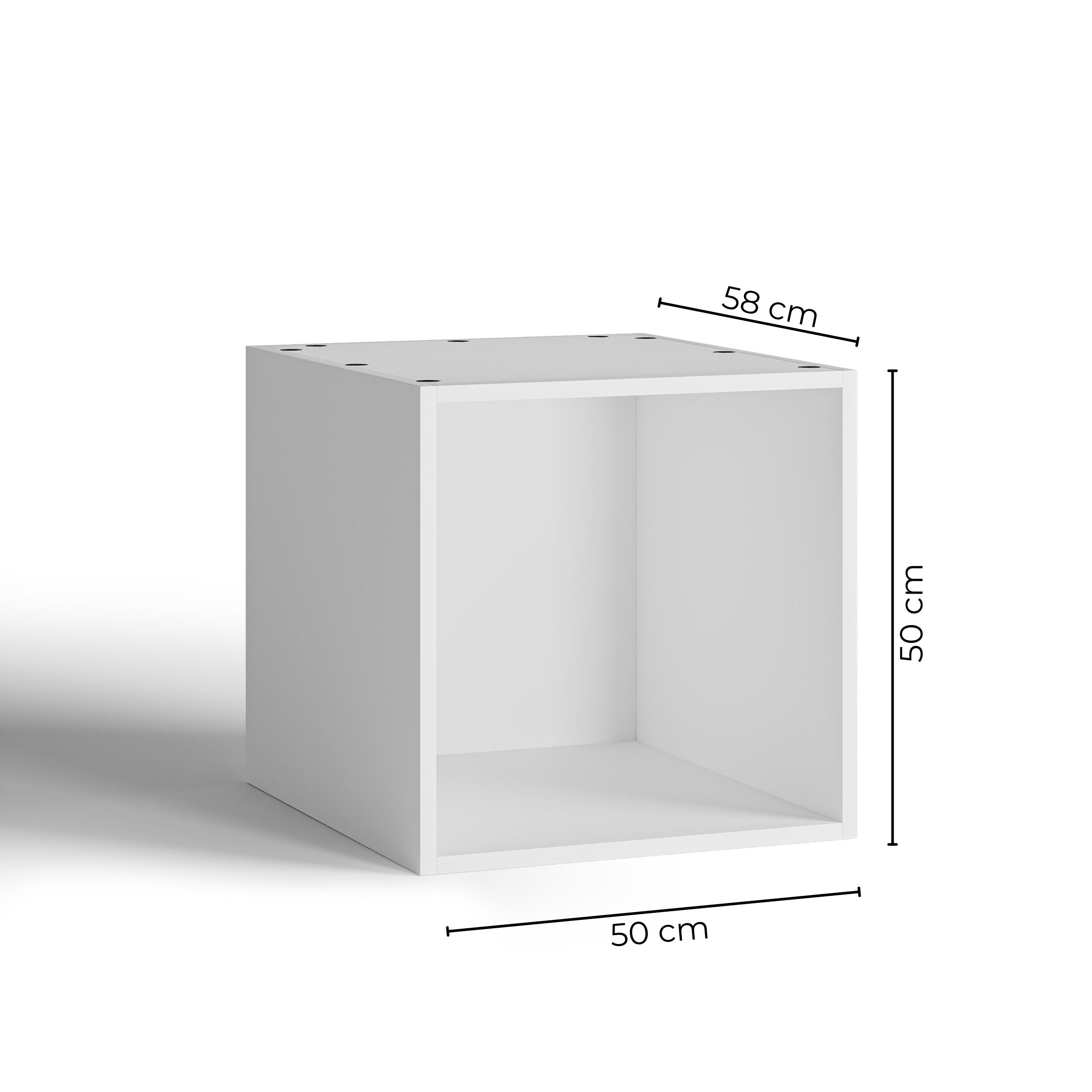 50x50 - Cabinet (58cm D) No Doors - PAX