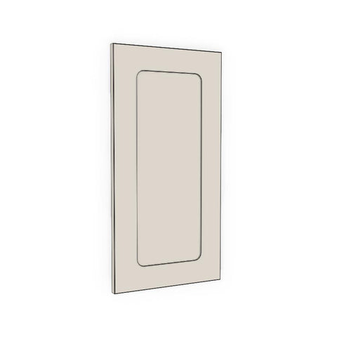 300mm Medium Cabinet Door (297x547mm) - Round Shaker - Painted (2Pac Poly), line drawing