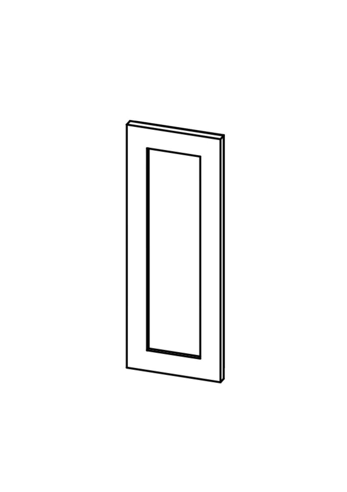 30x80 - Pull Out - Shaker - Painted (2Pac Poly) - METOD, line drawing