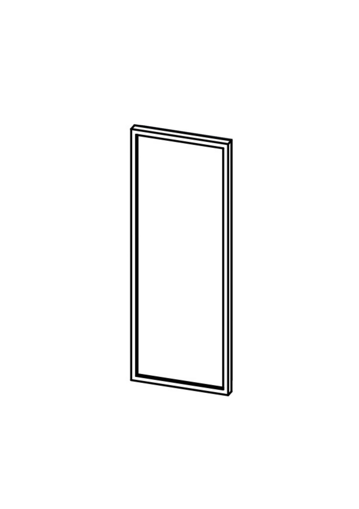 30x80 - Pull Out - Slim Shaker - Painted (2Pac Poly) - METOD, line drawing