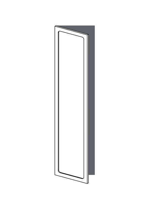 50x200 - Left Hung - Round Shaker - Painted (2Pac Poly) - PAX, line drawing