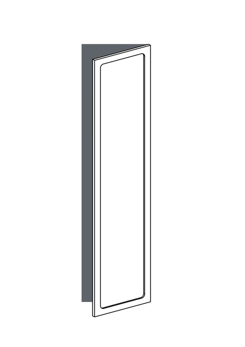 50x200 - Right Hung -Round Shaker - Unpainted (Raw) - PAX, line drawing