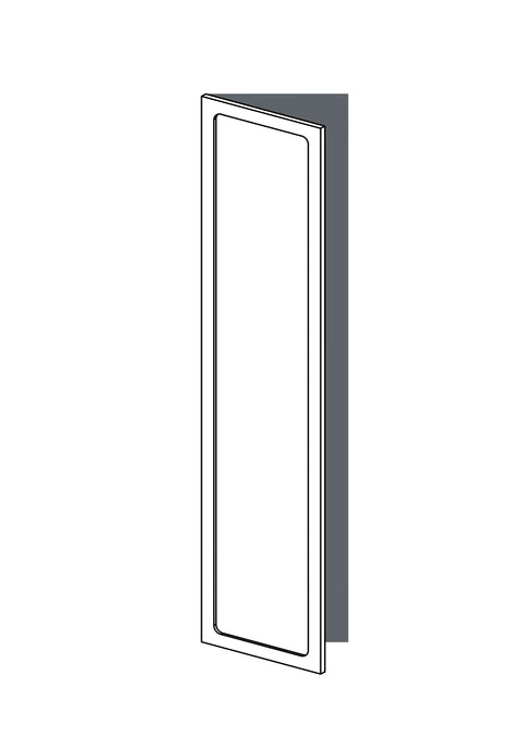 50x200 - Left Hung -Round Shaker - Unpainted (Raw) - PAX, line drawing