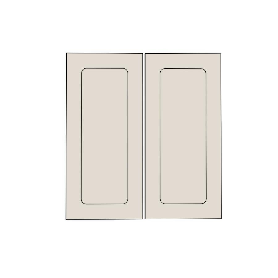 900mm Rangehood Cabinet Doors (2pk) - Round Shaker - Unpainted (Raw) - KABOODLE