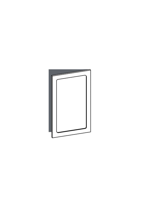 60x128 - Right Hung - Round Shaker - Painted (2Pac Poly) - BESTA, line drawing