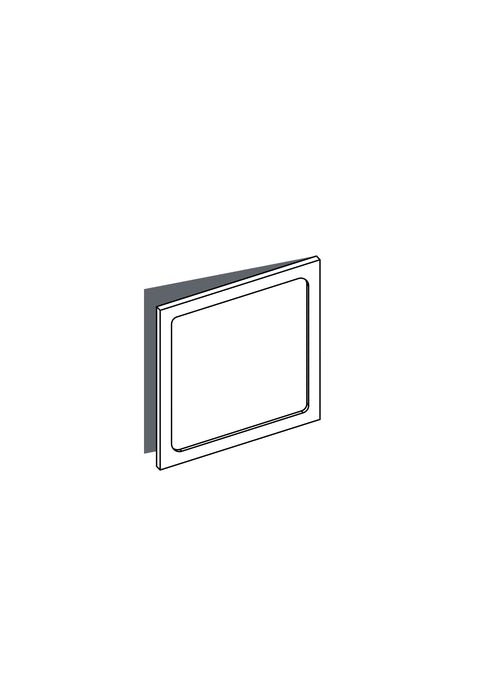 60x64 - Right Hung - Round Shaker - Painted (2Pac Poly) - BESTA, line drawing