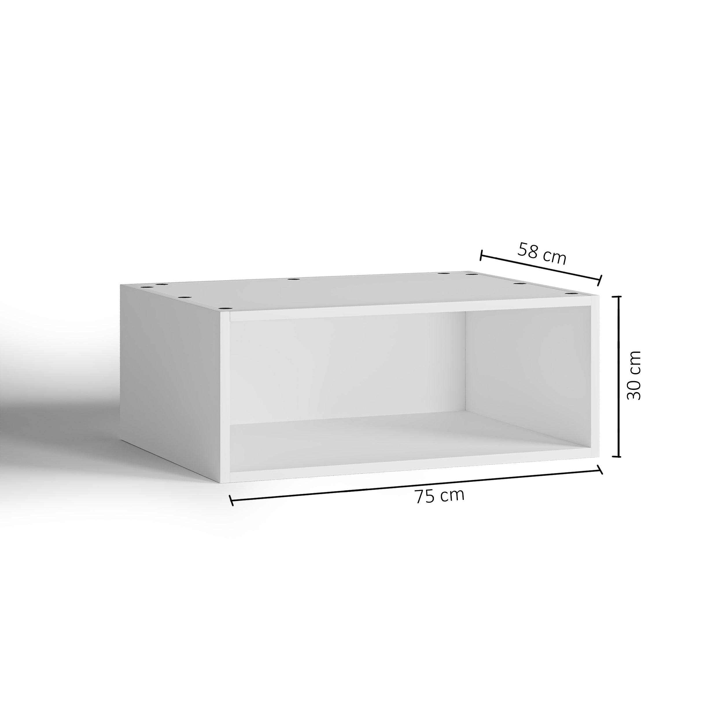 75x30 - Cabinet (58cm D) No Doors - PAX