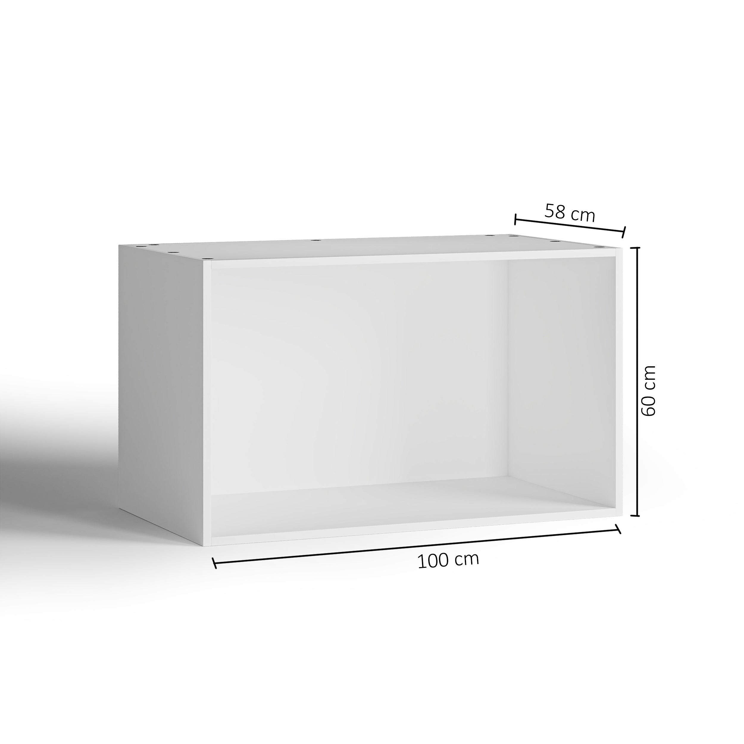 100x60 - Cabinet (58cm D) No Doors - PAX