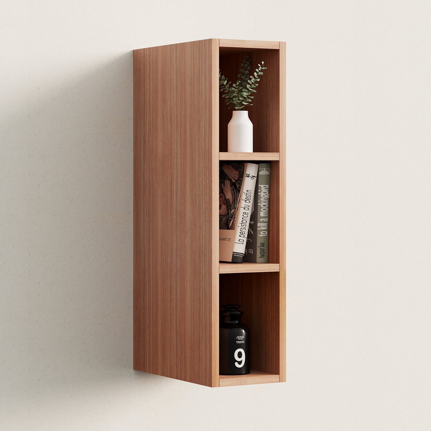 Open cabinets