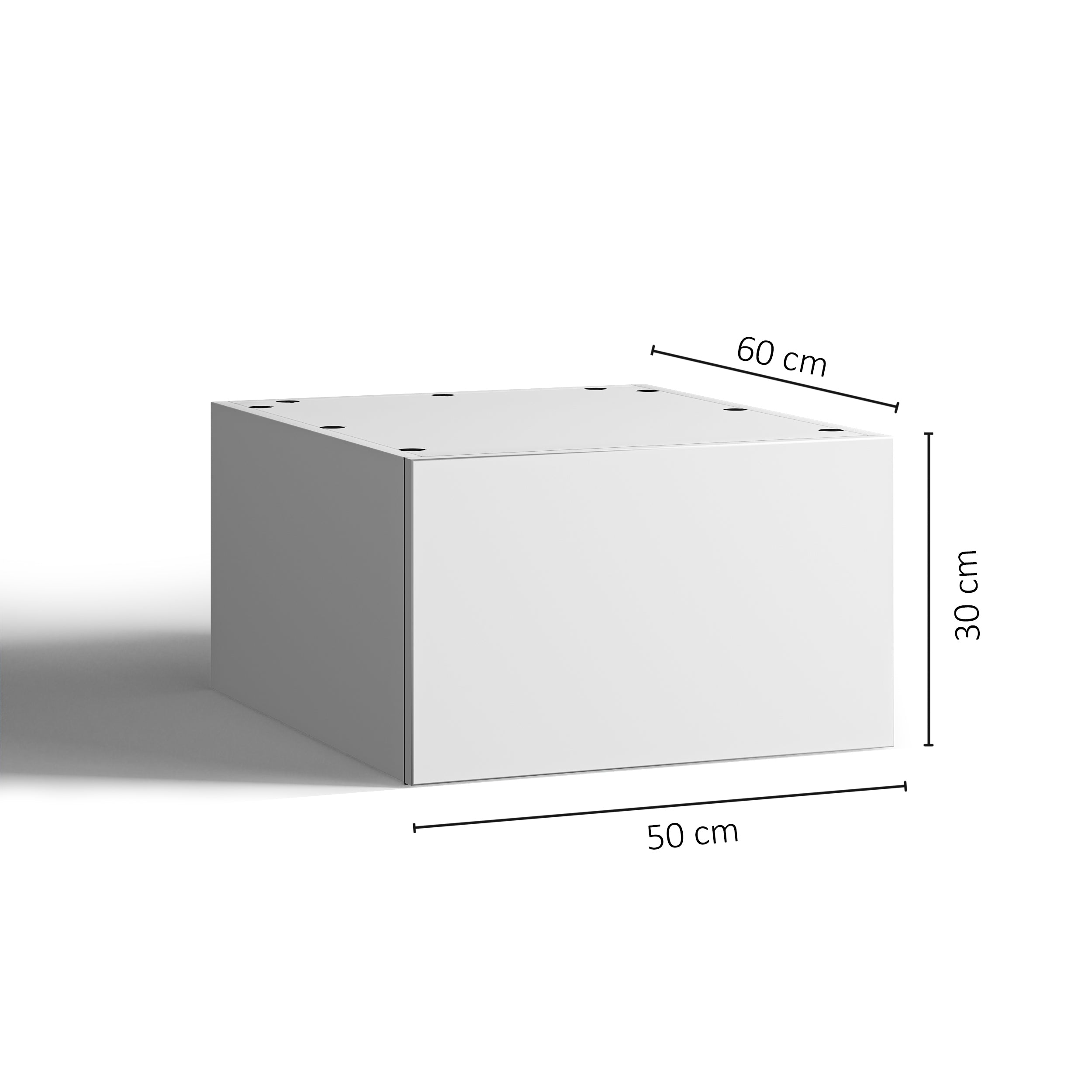 50x30 - Cabinet (58cm D) w Door - Plain - PAX