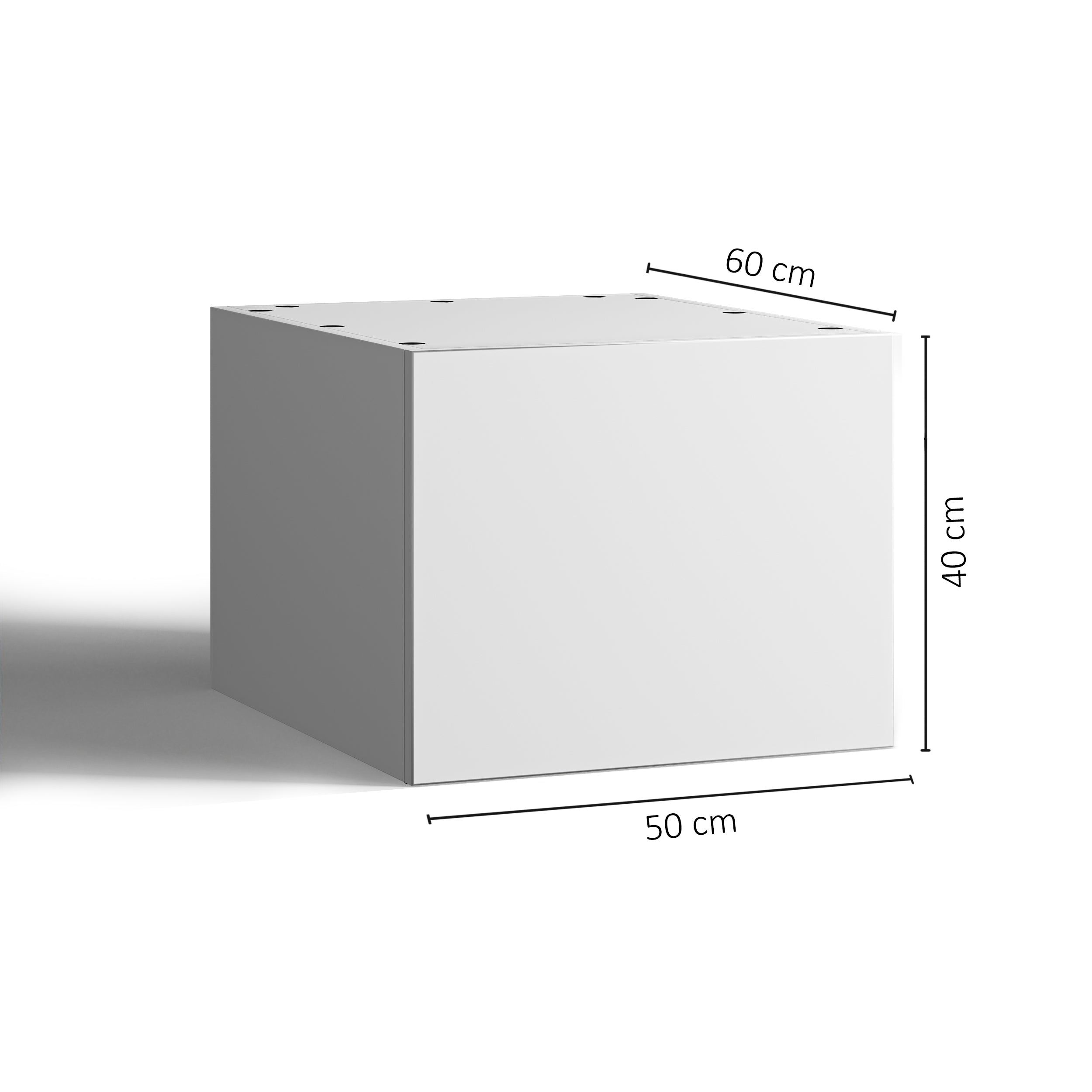 50x40 - Cabinet (58cm D) w Door - Woodgrain - PAX
