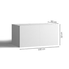 100x50 - Cabinet (58cm D) w 2 Doors - Polytec Decorative 16mm - PAX