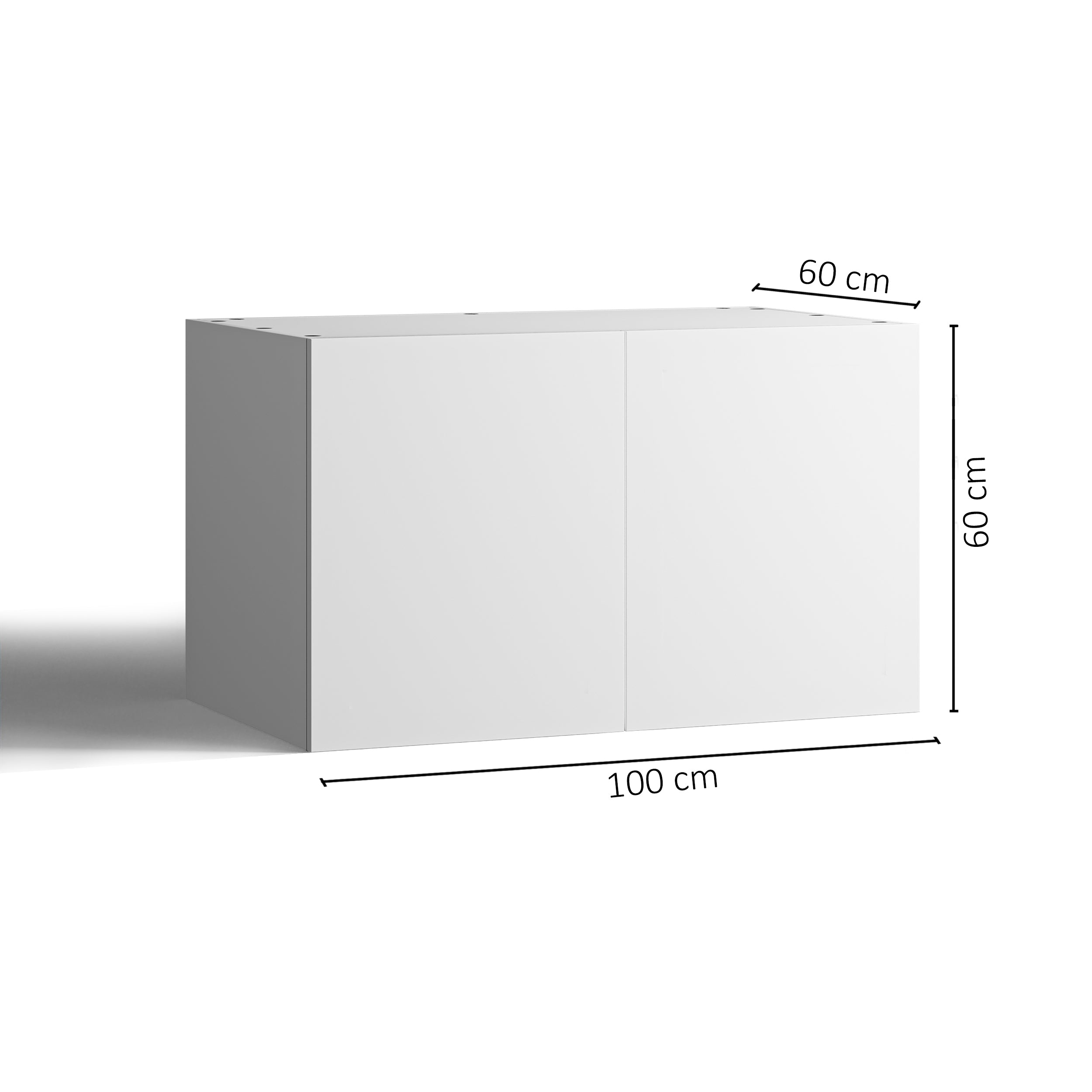 100x60 - Cabinet (58cm D) w 2 Doors - AbsoluteMatte - PAX