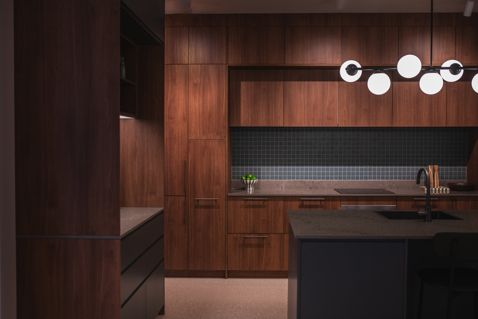 Customea material and door display in the Tempe showroom