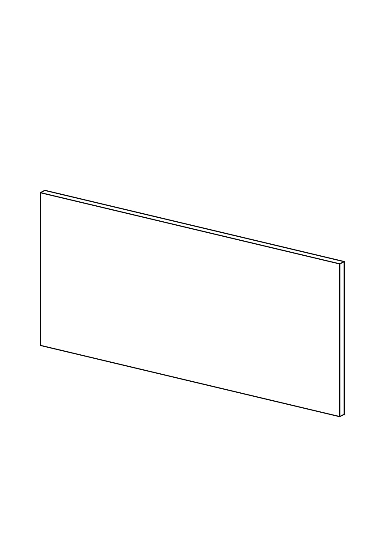 200x90 - Cover Panel - Plain - Timber Veneer - METOD