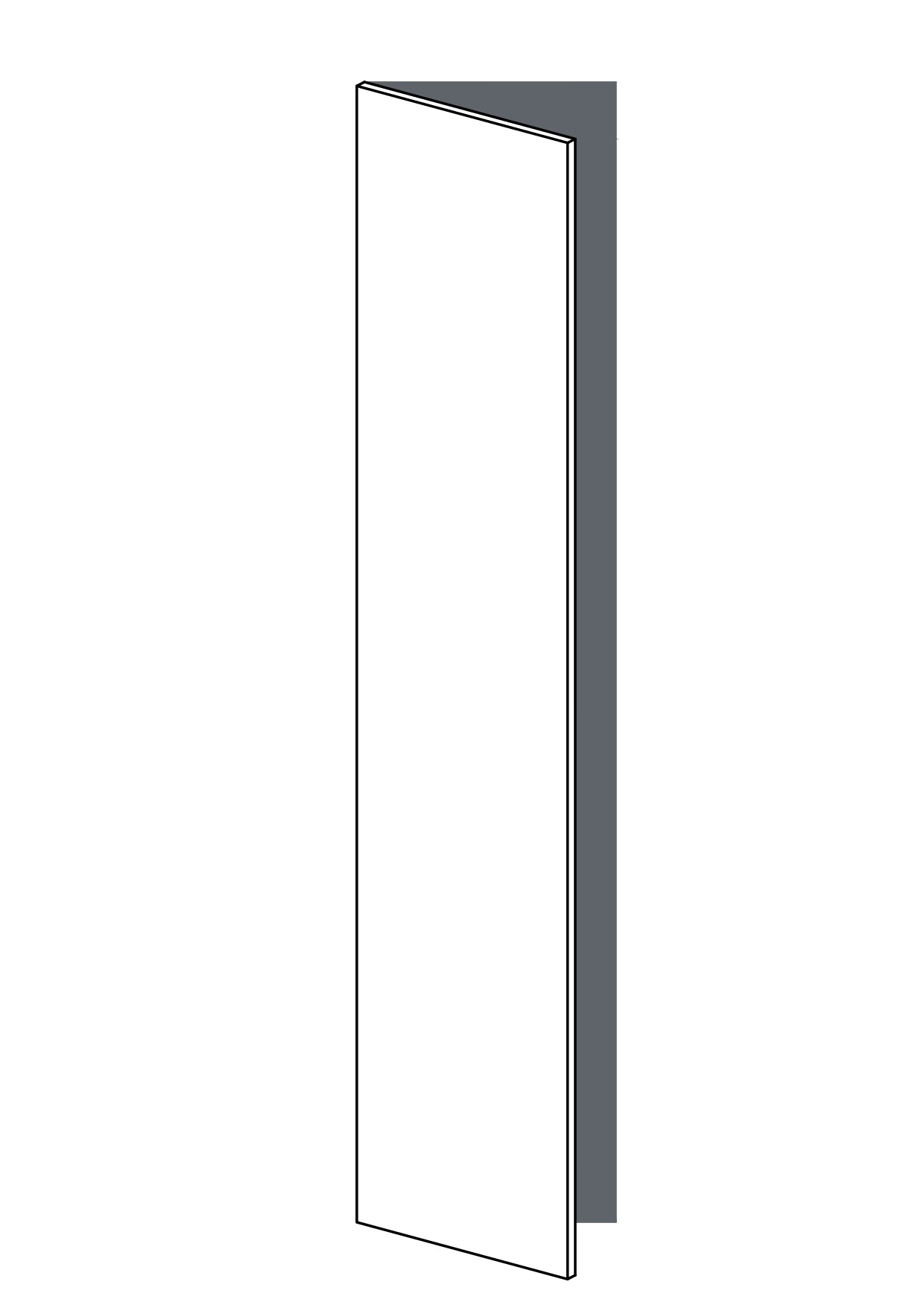 50x235 - Left Hung - Laminex - PAX — made to fit PAX