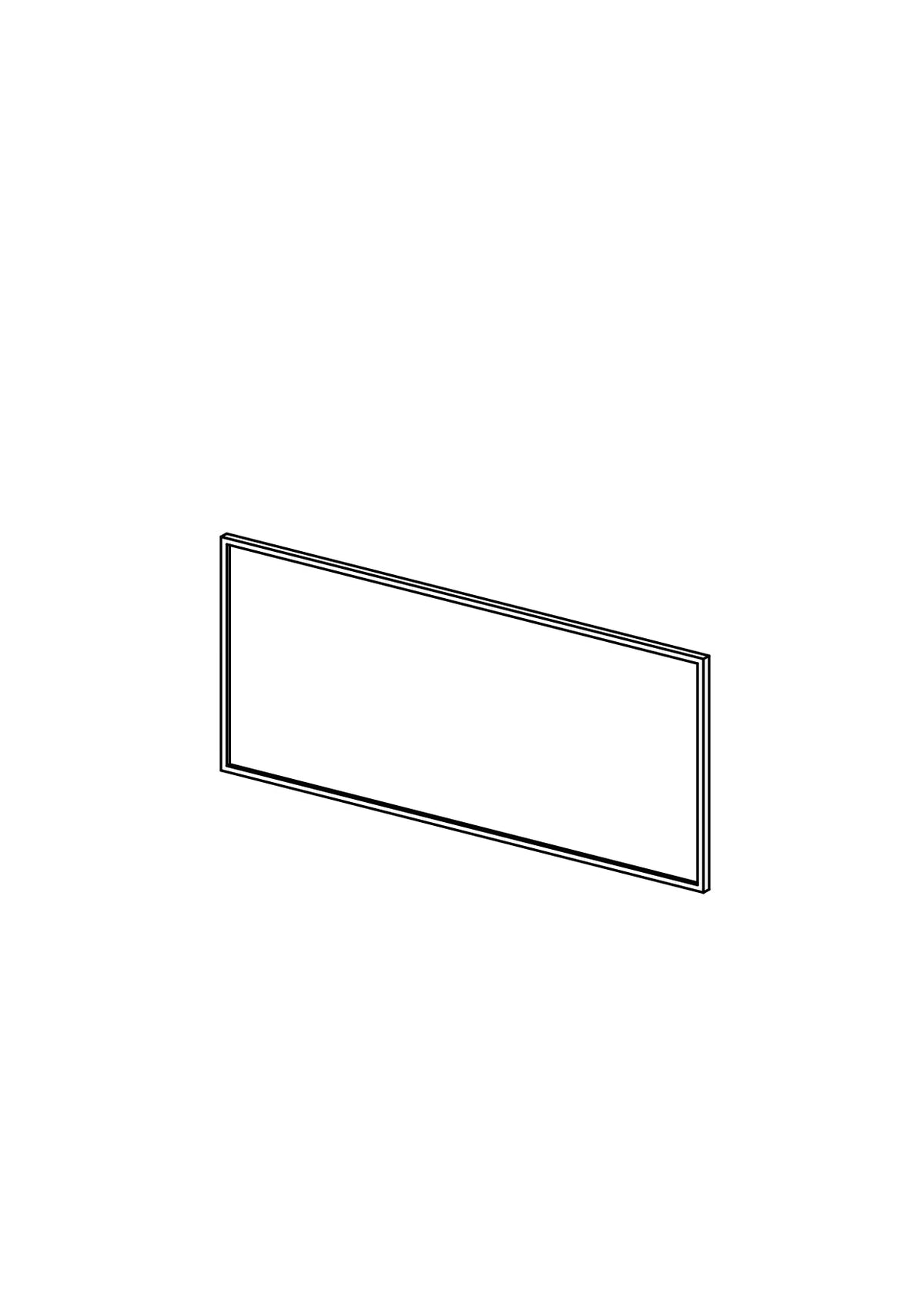 60x26 Drawer - Slim Shaker - Unpainted (Raw) - BESTA, line drawing