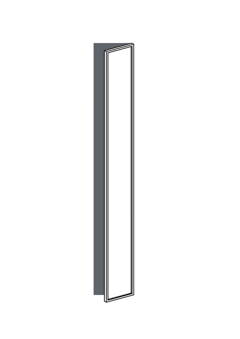25x200 - Right Hung - Slim Shaker - Unpainted (Raw) - PAX, line drawing