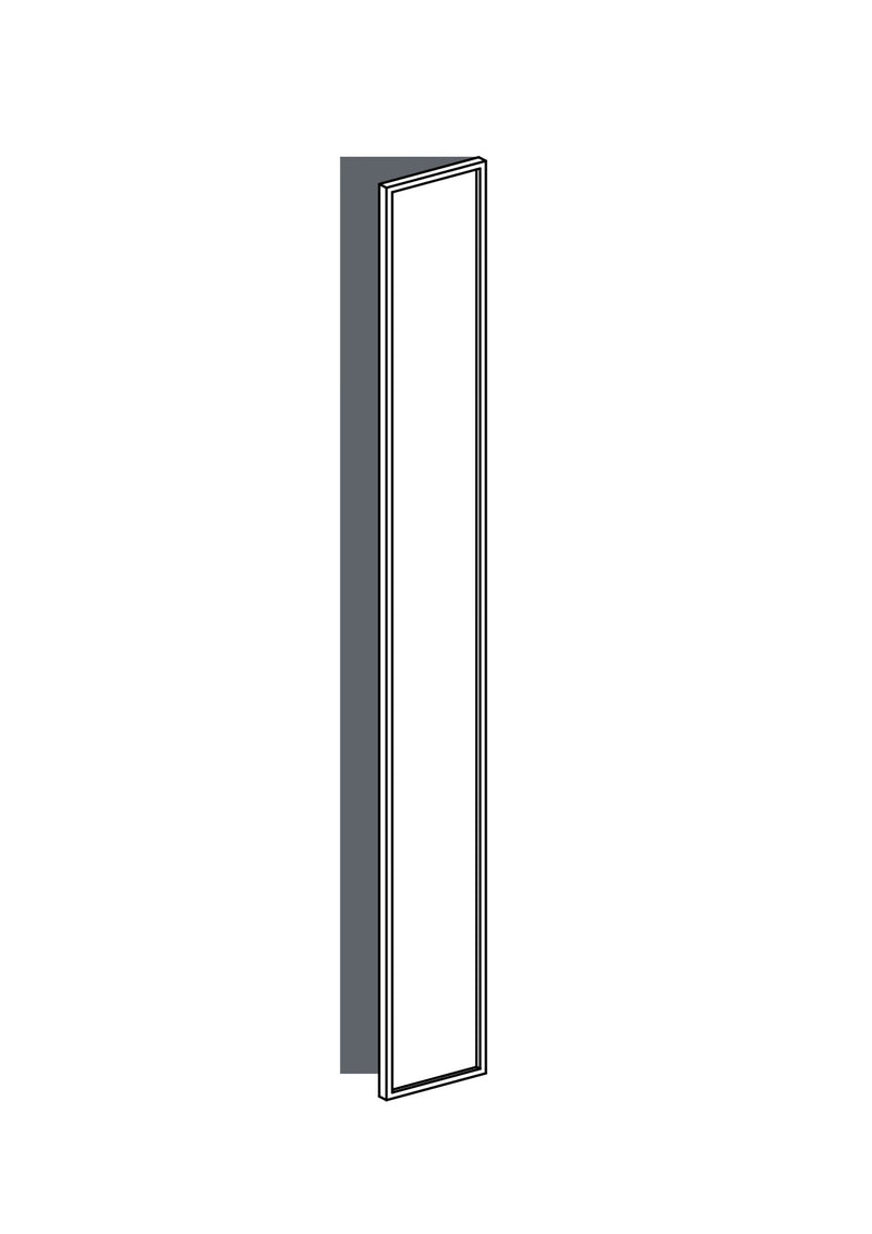 25x200 - Right Hung - Slim Shaker - Unpainted (Raw) - PAX, line drawing