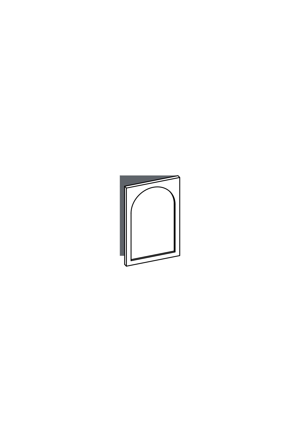 40x60 - Right Hung - Arch - Painted (2Pac Poly) - METOD