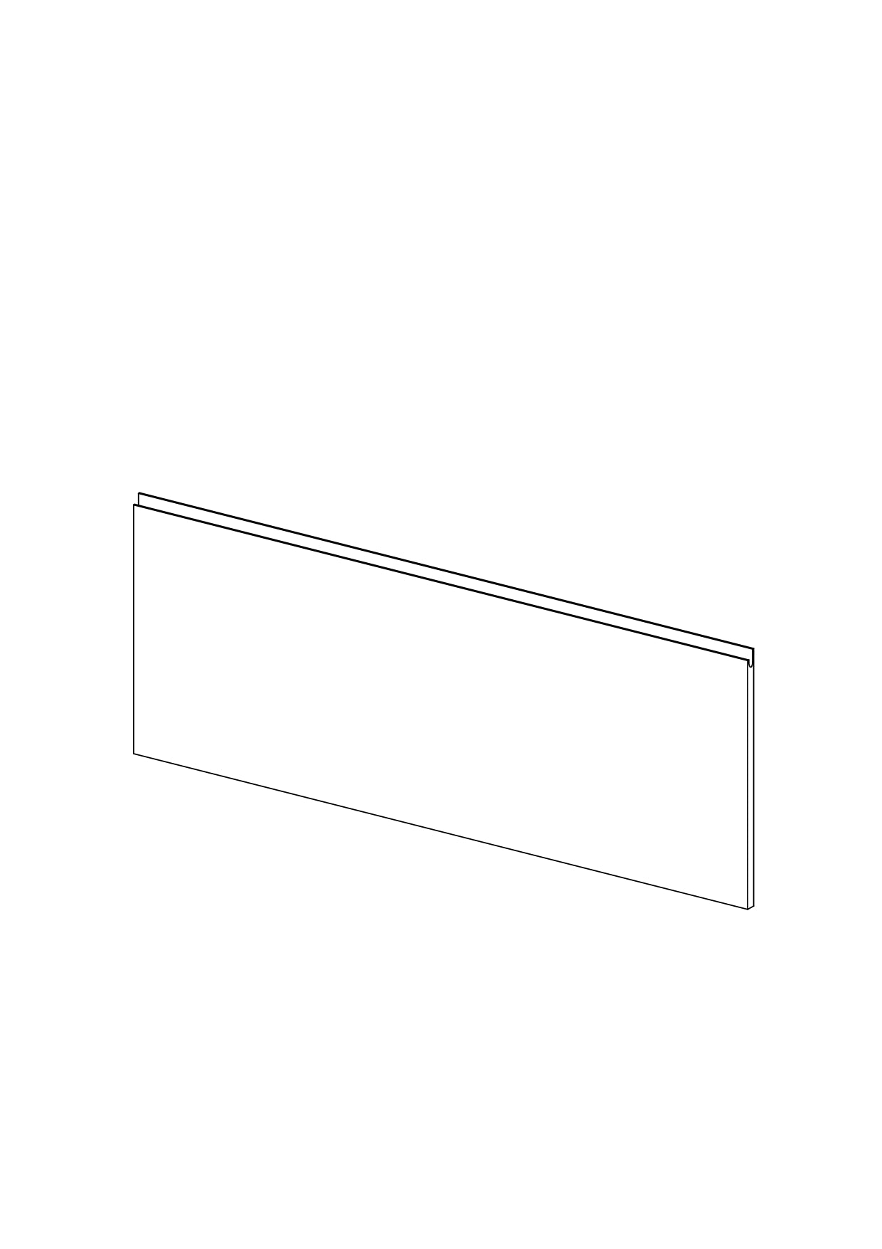 80x30 Drawer - Finger Pull - Unpainted (Raw) - METOD