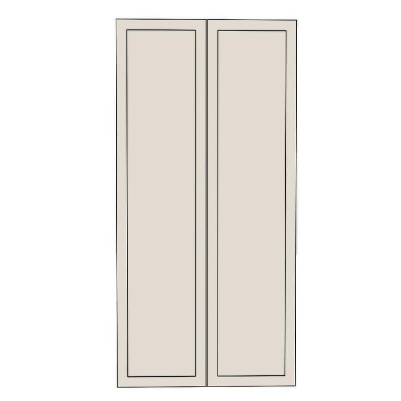 900mm Medium Pantry Doors (2pk) (447x1335mm) - Shaker - Painted (2Pac Poly), line drawing