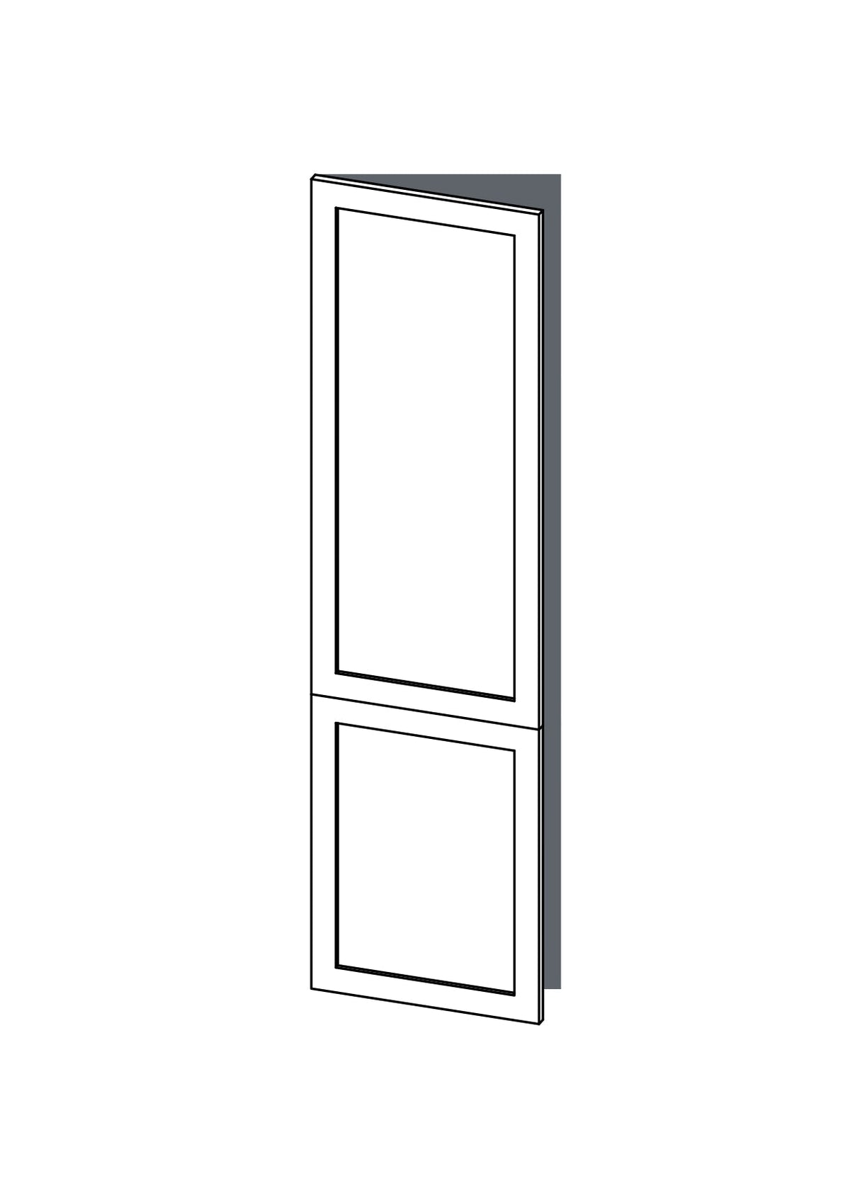 60x220 - Left Hung (Fridge) - Shaker - Unpainted (Raw) - METOD, line drawing