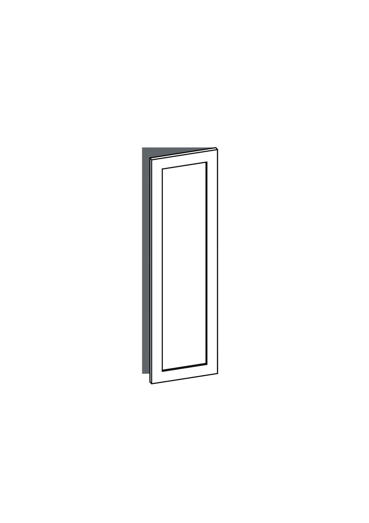 40x140 - Right Hung - Shaker - Painted (2Pac Poly) - METOD, line drawing