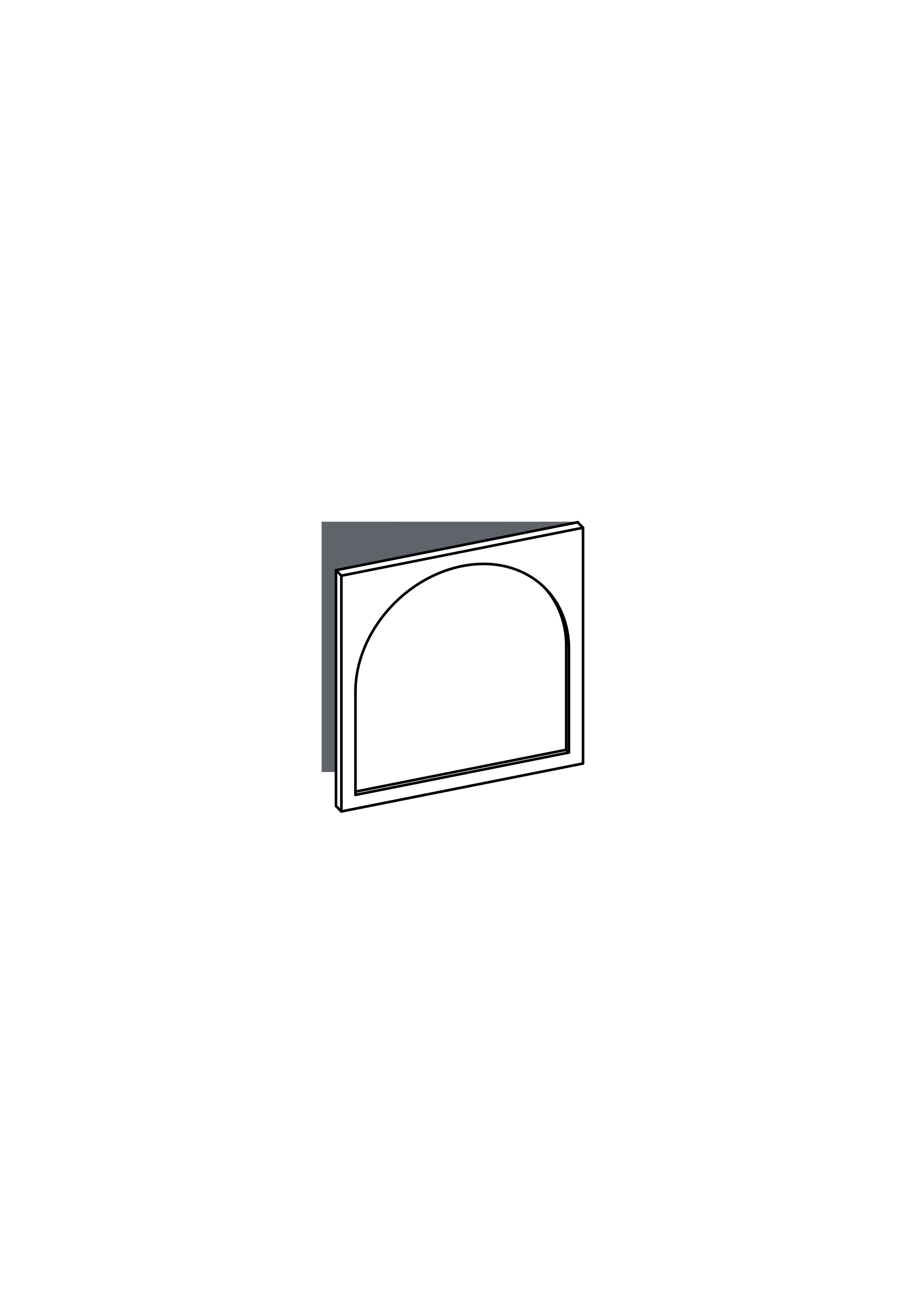 60x60 - Right Hung - Arch - Painted (2Pac Poly) - METOD