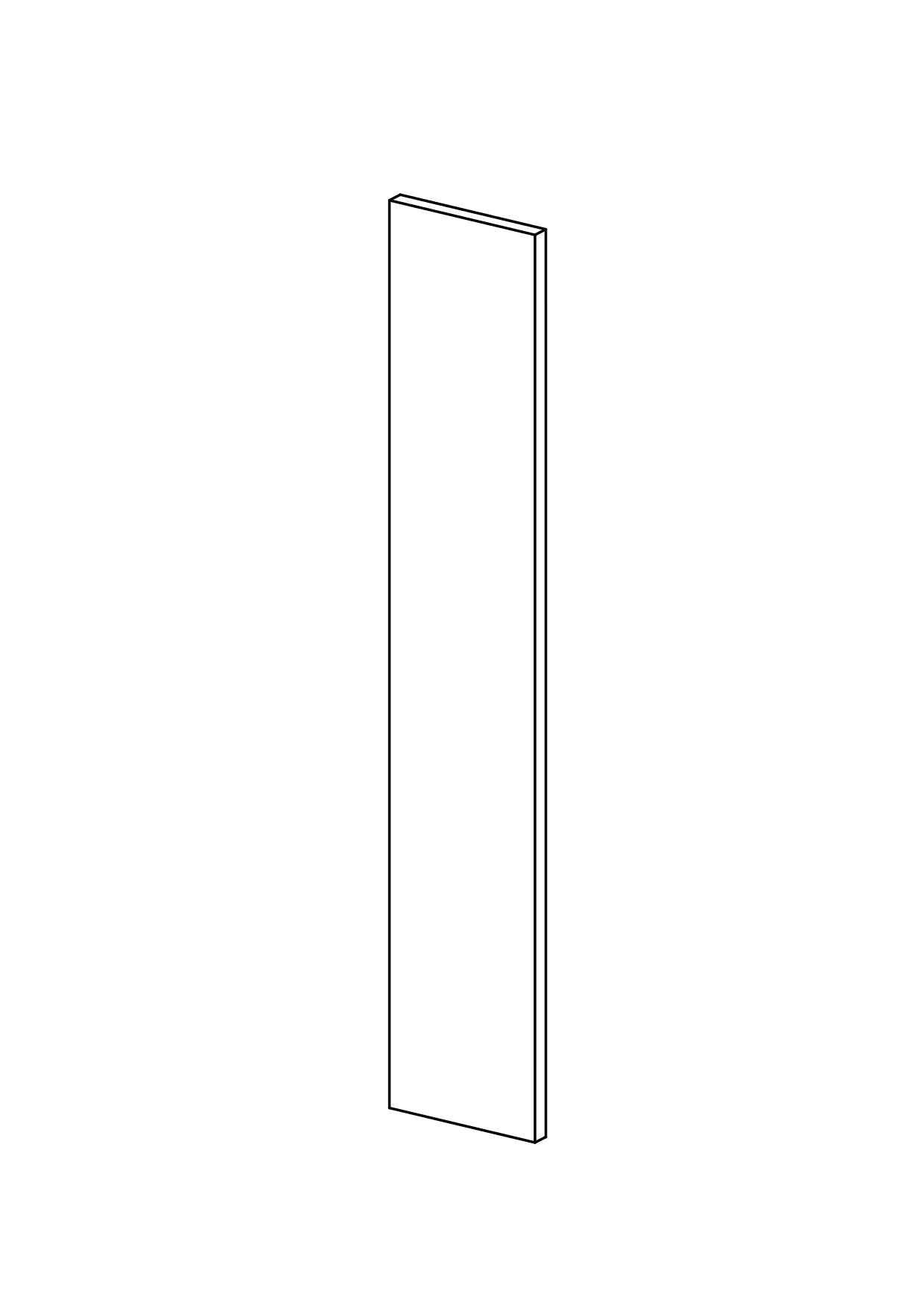40x220 - Cover Panel - Plain - Unpainted (Raw) - METOD