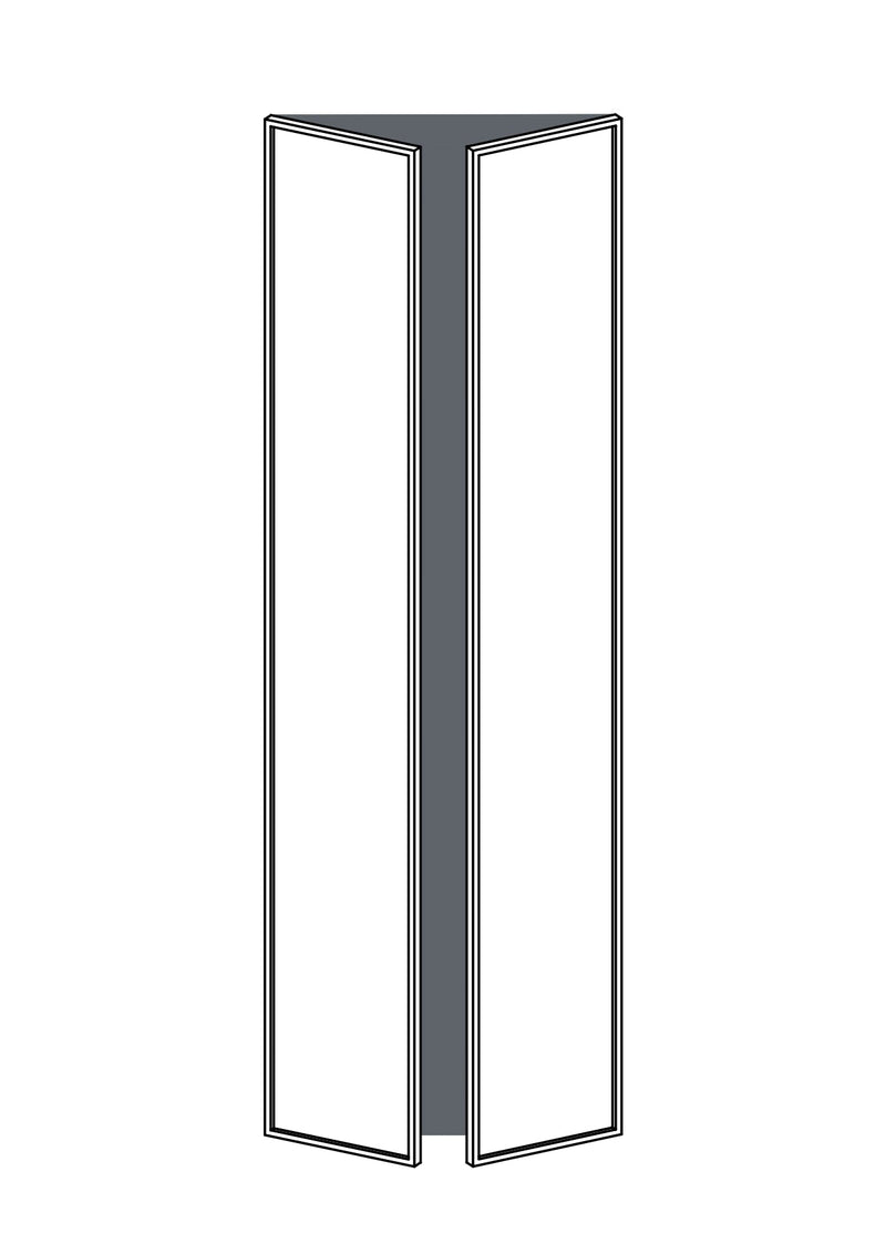 37x235 - Pair - Slim Shaker - Painted (2Pac Poly) - PAX - (To Fit 75cm PAX Frame), line drawing