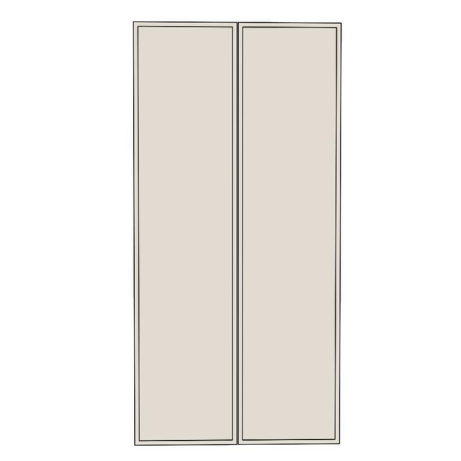 900mm Pantry Doors (2pk) (447x2055mm) - Slim Shaker - Painted (2Pac Poly), line drawing