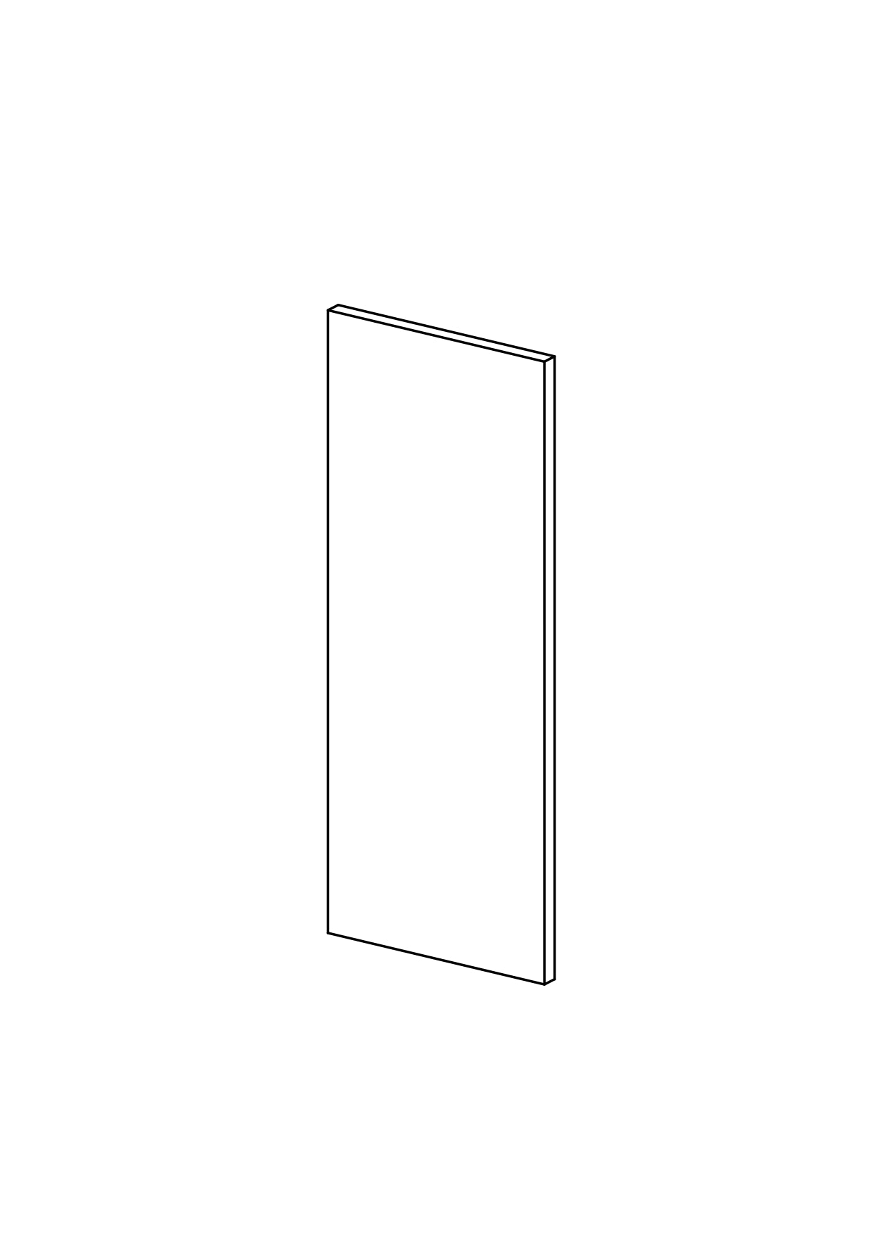 62x160 - Cover Panel - Plain - Unpainted (Raw) - METOD