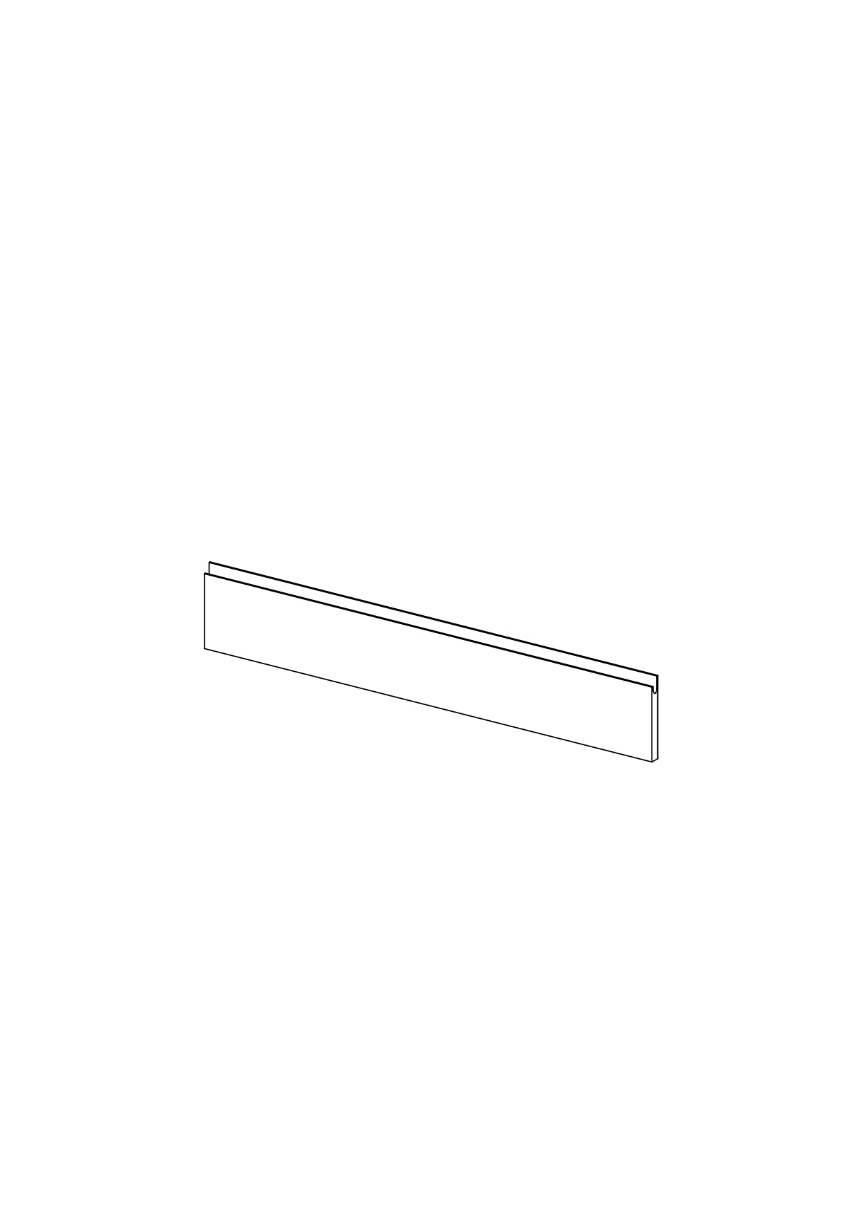 60x10 Drawer - Finger Pull - Unpainted (Raw) - METOD
