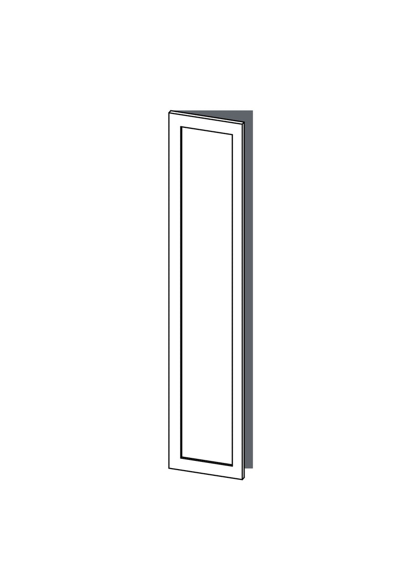 40x200 - Left Hung - Shaker - Painted (2Pac Poly) - METOD, line drawing