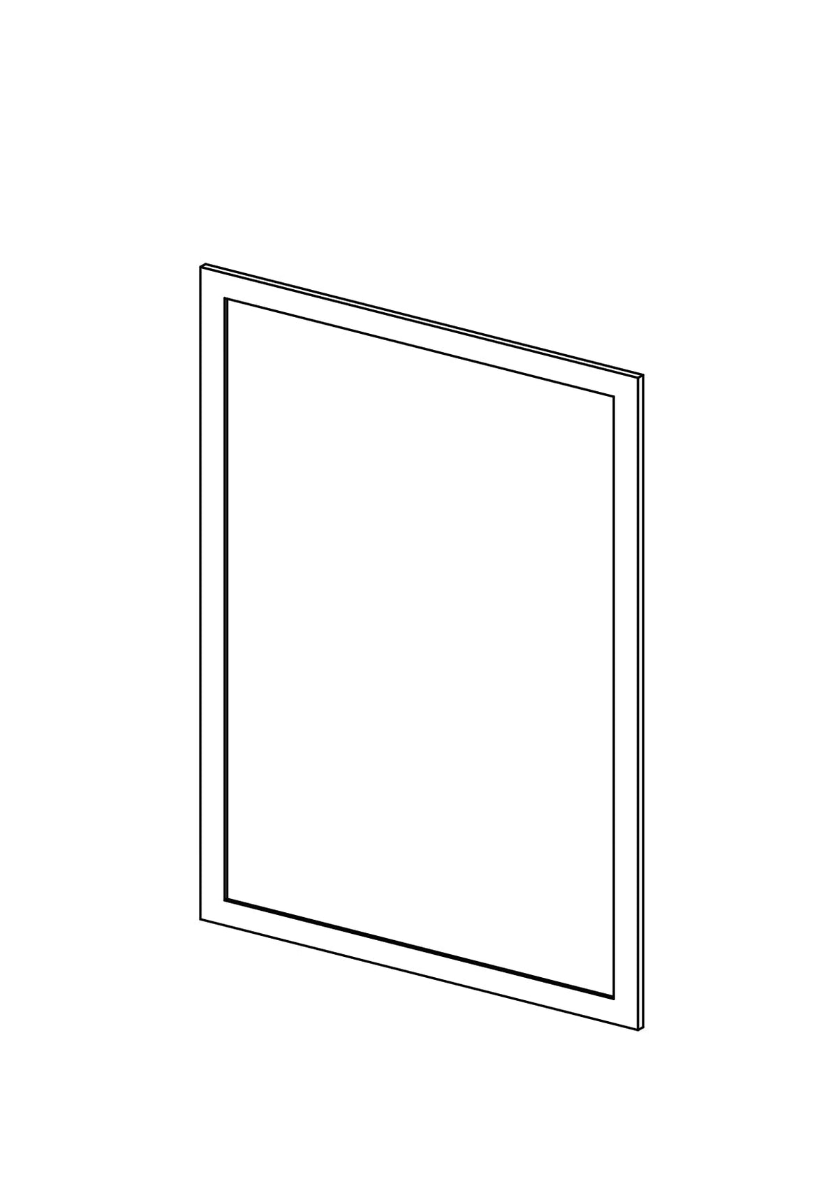 60x80 Drawer - Shaker - Unpainted (Raw) - METOD, line drawing