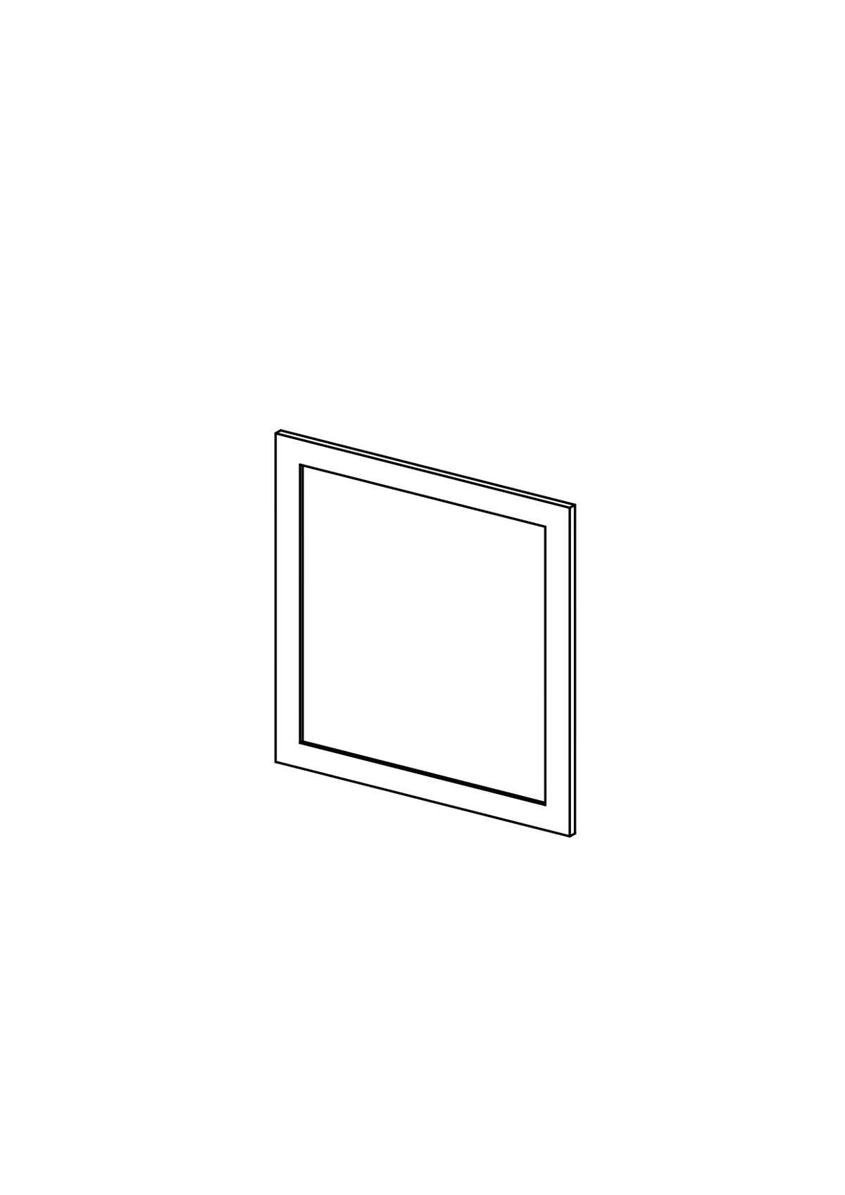 40x40 Drawer - Shaker - Unpainted (Raw) - METOD, line drawing