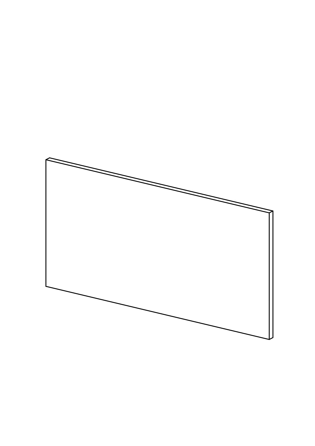 180x90 - Cover Panel - Plain - Timber Veneer - METOD