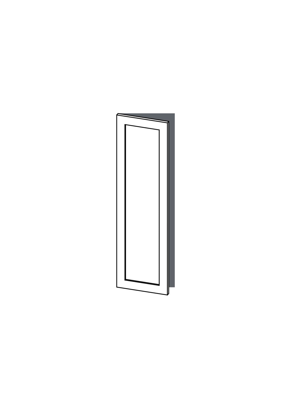40x140 - Left Hung - Shaker - Painted (2Pac Poly) - METOD, line drawing