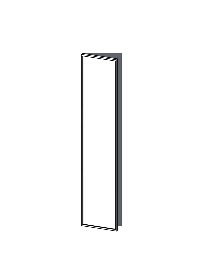 40x200 - Left Hung - Slim Shaker - Painted (2Pac Poly) - METOD, line drawing