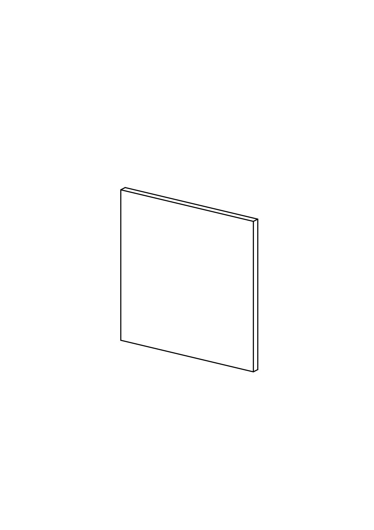 90x90 - Cover Panel -Plain - Unpainted (Raw) - METOD