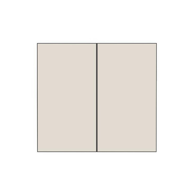 600mm Medium Rangehood Doors (2pk) (297x547mm) - Woodgrain, line drawing
