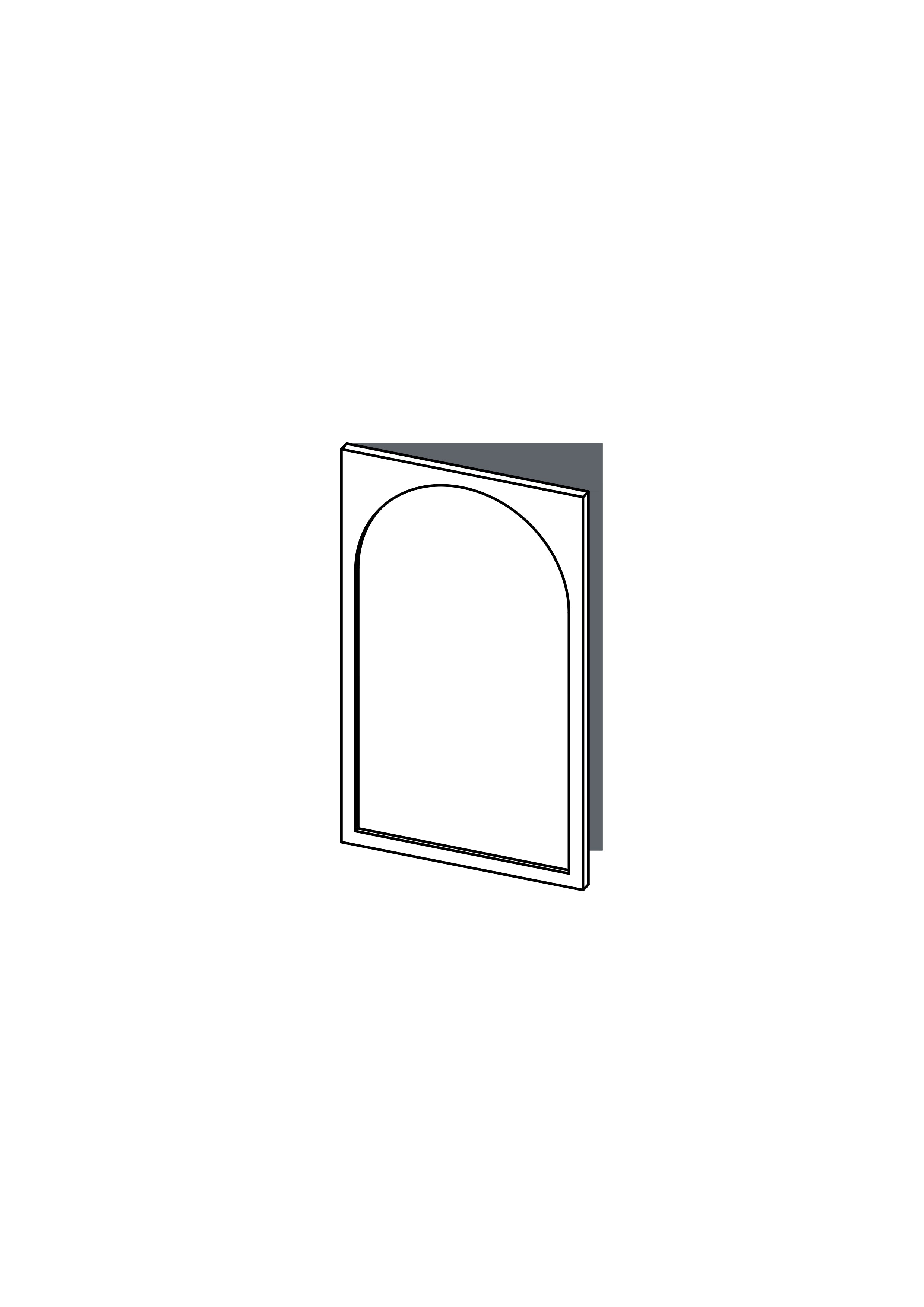 60x100 - Left Hung - Arch - Painted (2Pac Poly) - METOD