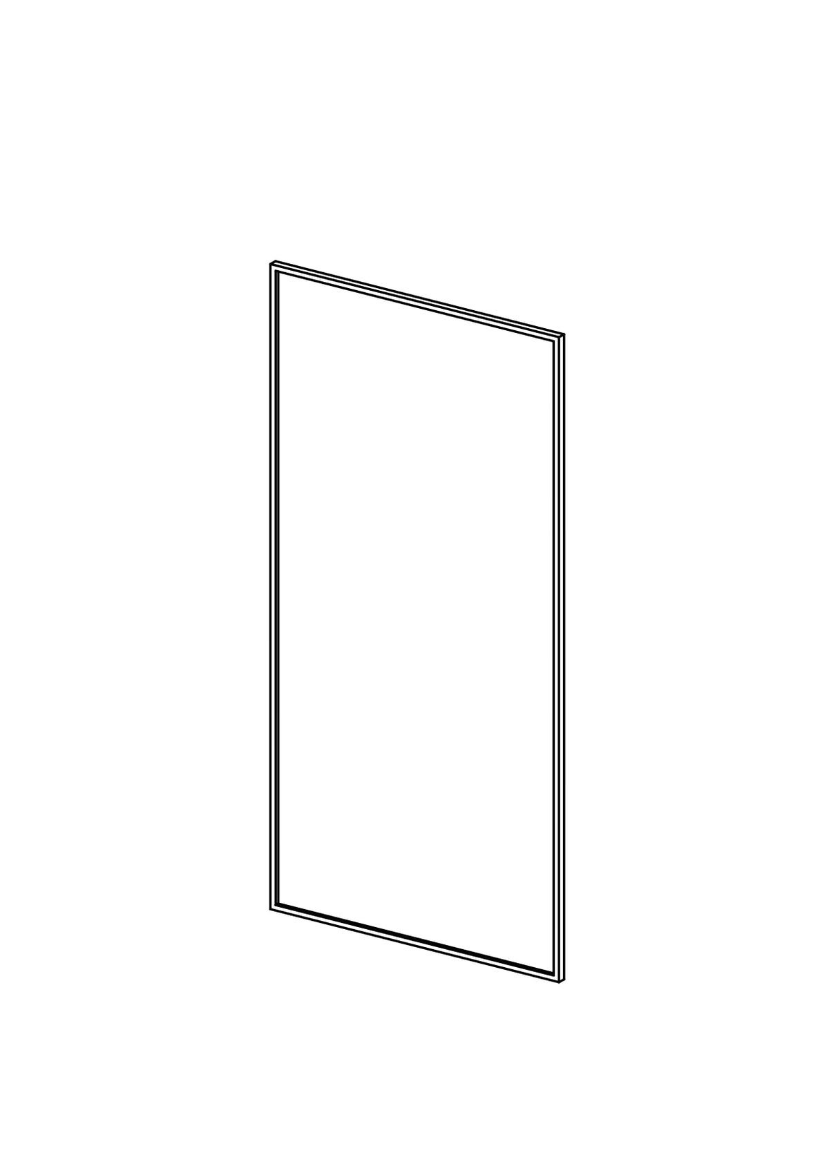 40x80 Drawer - Slim Shaker - Painted (2Pac Poly) - METOD, line drawing