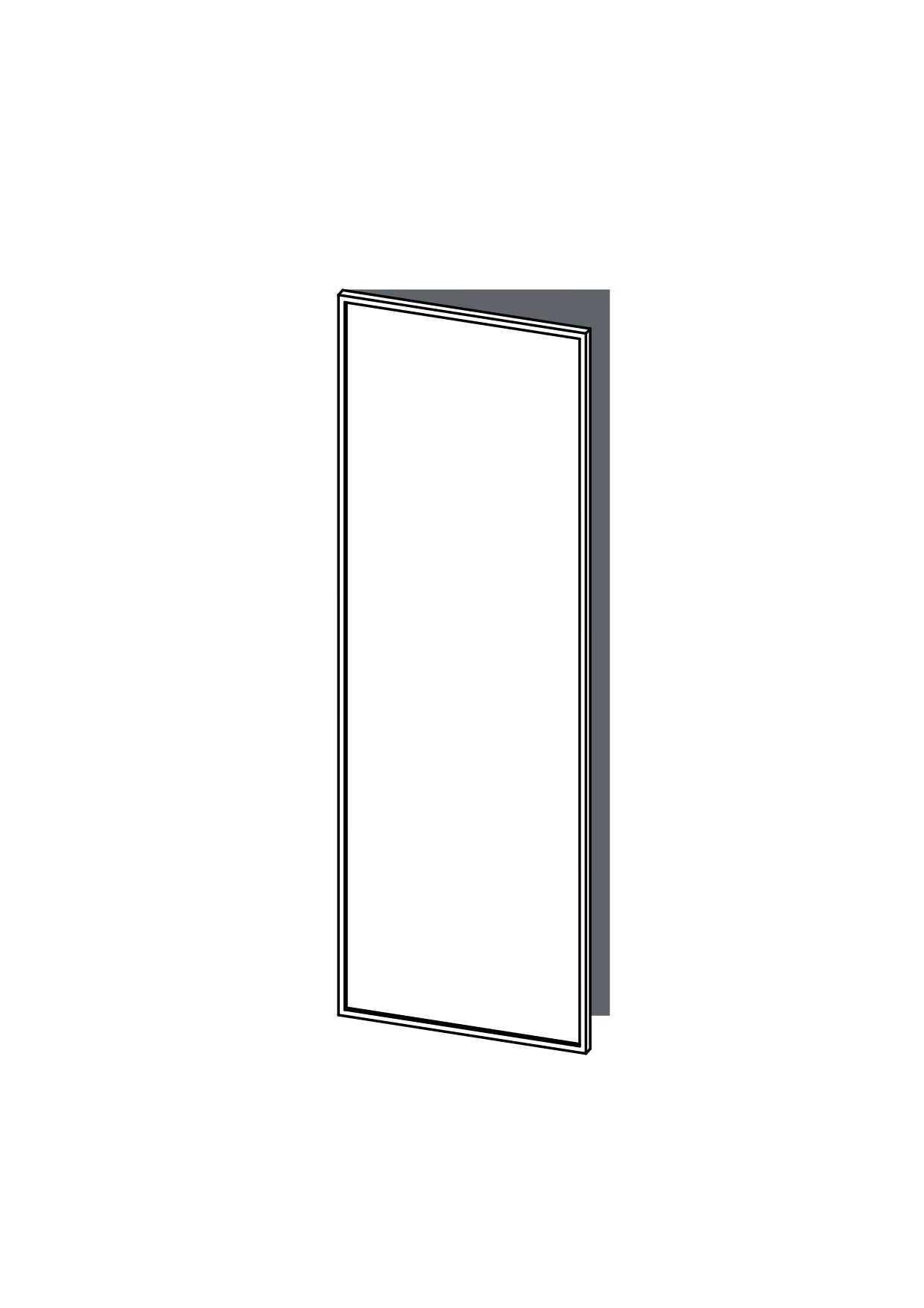 60x180 - Left Hung - Slim Shaker - Painted (2Pac Poly) - METOD