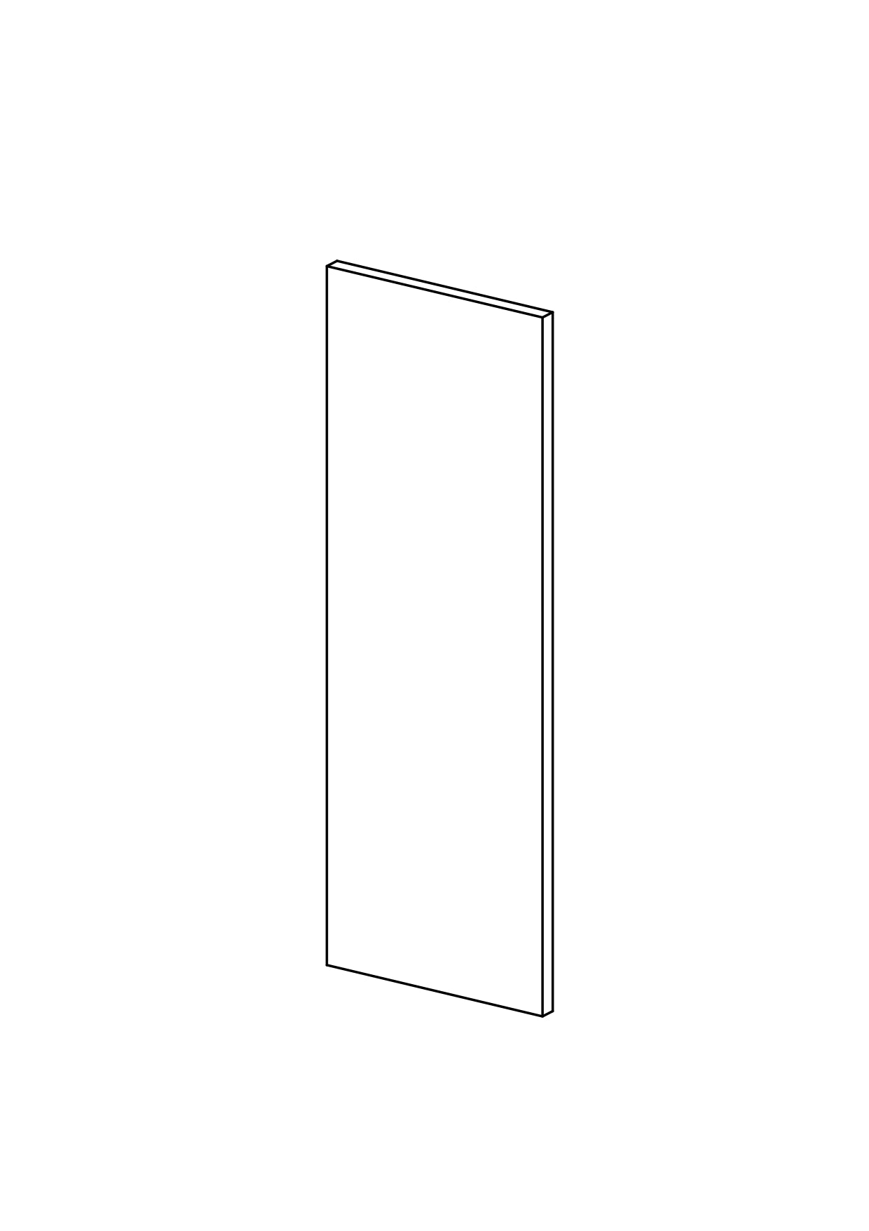 62x180 - Cover Panel - Plain - Unpainted (Raw) - METOD