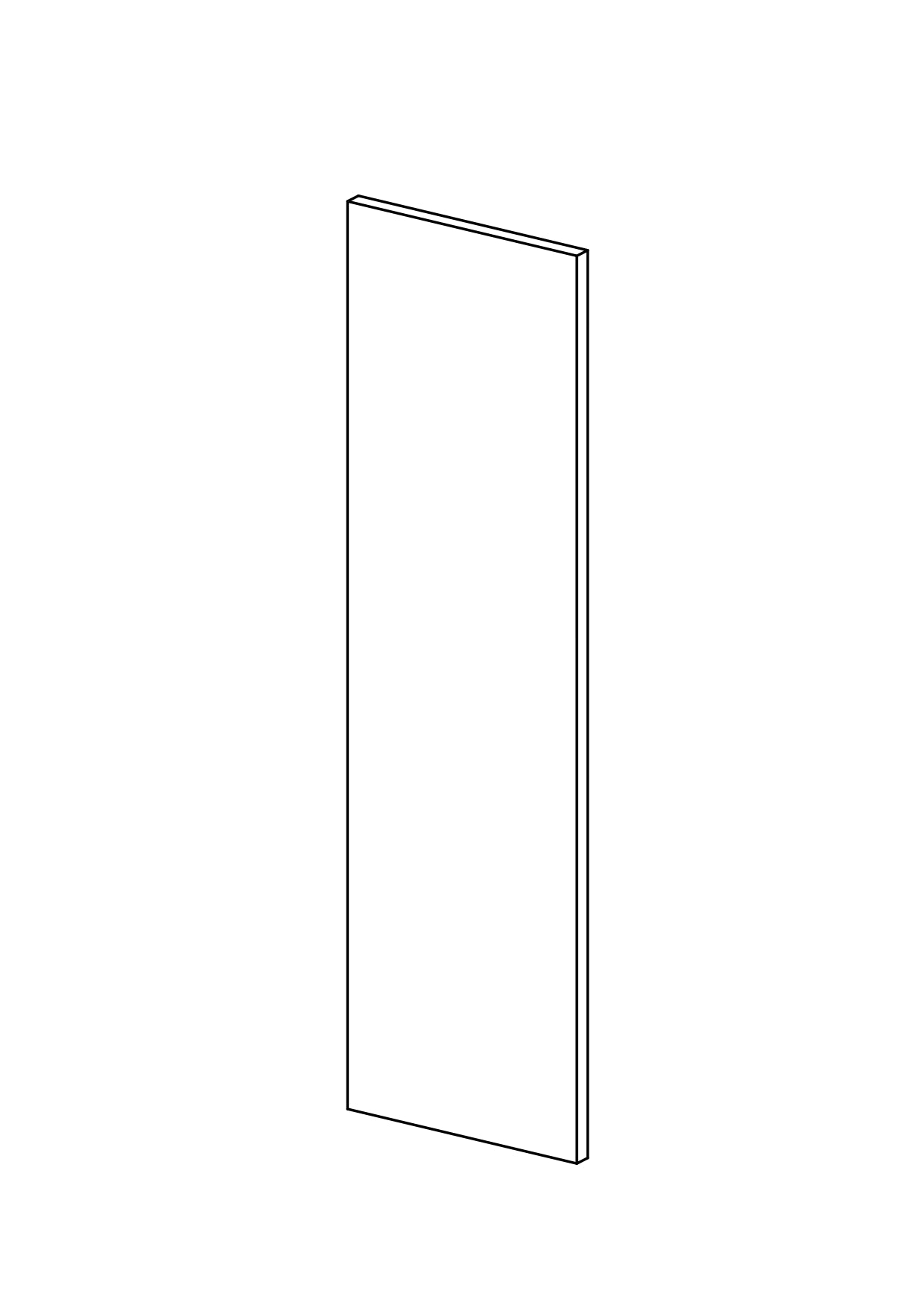 62x220 - Cover Panel - Plain - Unpainted (Raw) - METOD